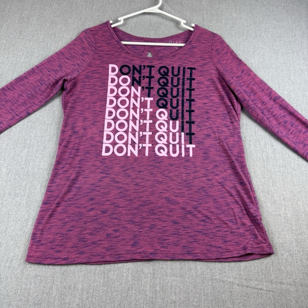 EVcR Active Women's Exercise Top Raspberry Pink Open Back Large